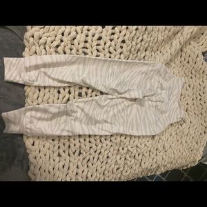 womens white zebra joggers